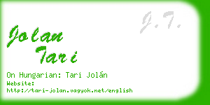 jolan tari business card